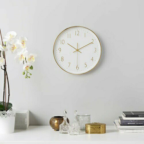 IKEA イケア ウォールクロック ゴールドカラー 30cm m30534039 JANKIG イェンキグ インテリア 雑貨 壁掛け時計 掛け時計 おしゃれ シンプル 北欧 かわいい リビング