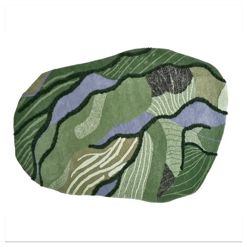 IKEA (イケア)のIKEA イケア ラグ パイル長 グリーン 153x215cm big80602002 GREJSIMOJS グレイシモイス(ラグ・マット)