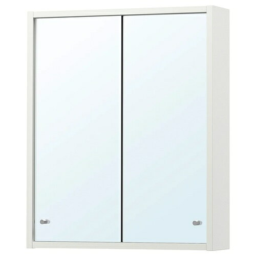 IKEA (イケア)のIKEA イケア ミラーキャビネット ホワイト 50x60cm m00512307 NYSJON ニショーン 洗面鏡 鏡収納 壁掛け家具 北欧 おしゃれ(インテリア雑貨)