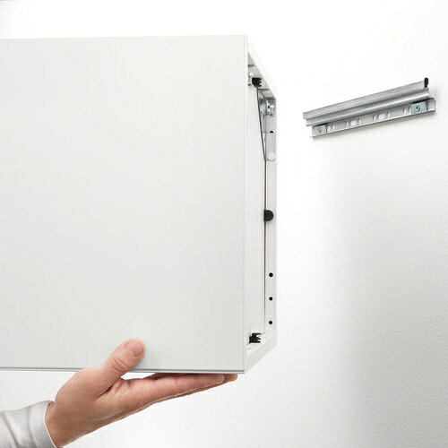 IKEA イケア 壁取り付け式シェルフユニット ホワイトステインオーク調 35x 25x35cm...