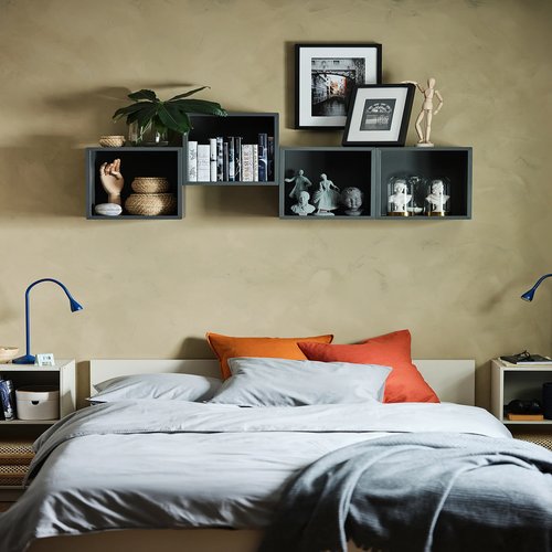 IKEA イケア 壁取り付け式シェルフユニット ダークグレー 35x 25x35cm s19285828 EKET エーケト [3]