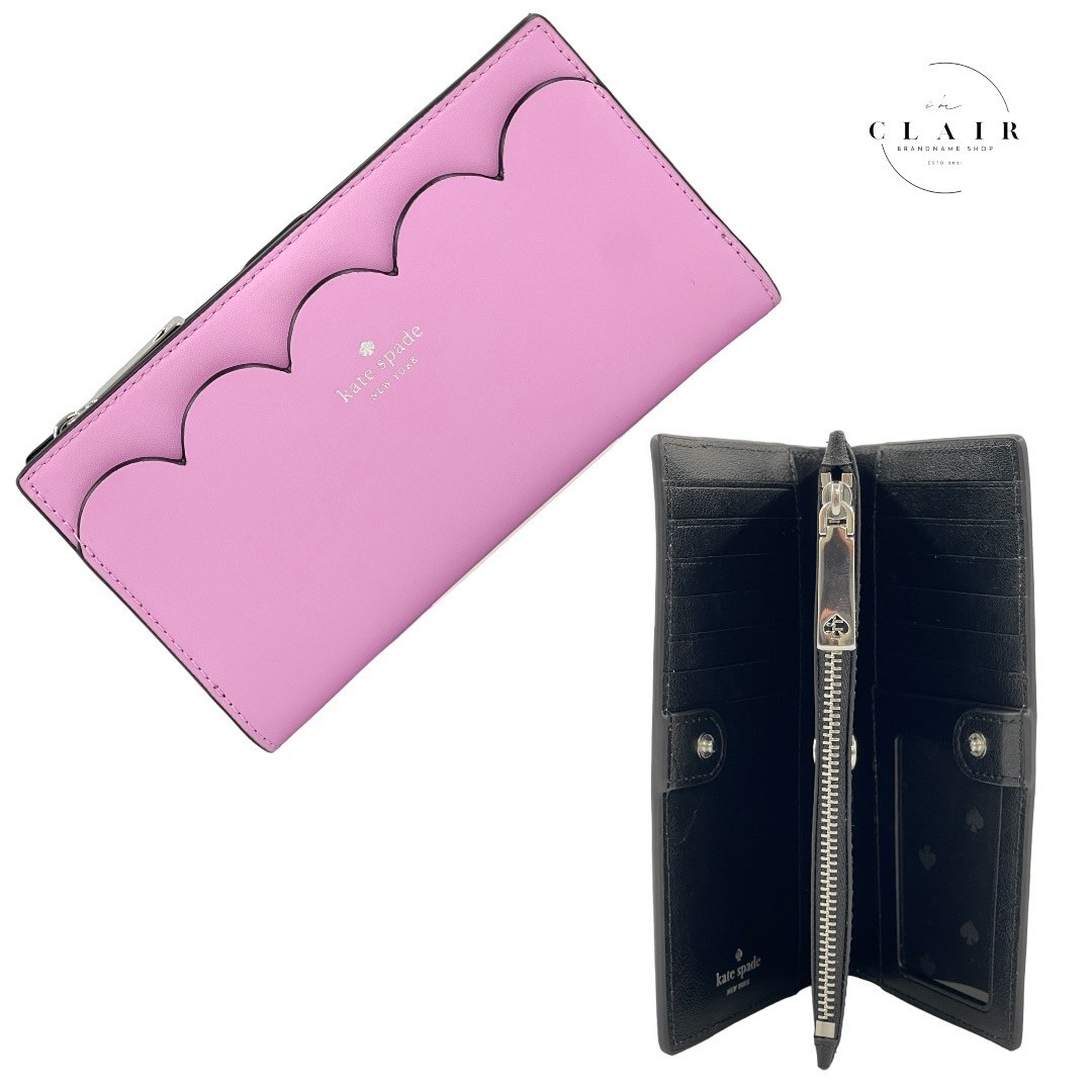 【中古】kate spade ケイトスペード 長財布 ピンク財布 レザー レディース 小物 中古 ブランド 美品 極美品