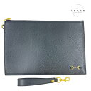 【中古】展示品 未使用品 GUCCI ホースビット クラッチバッ グ レザー ブラック 70052