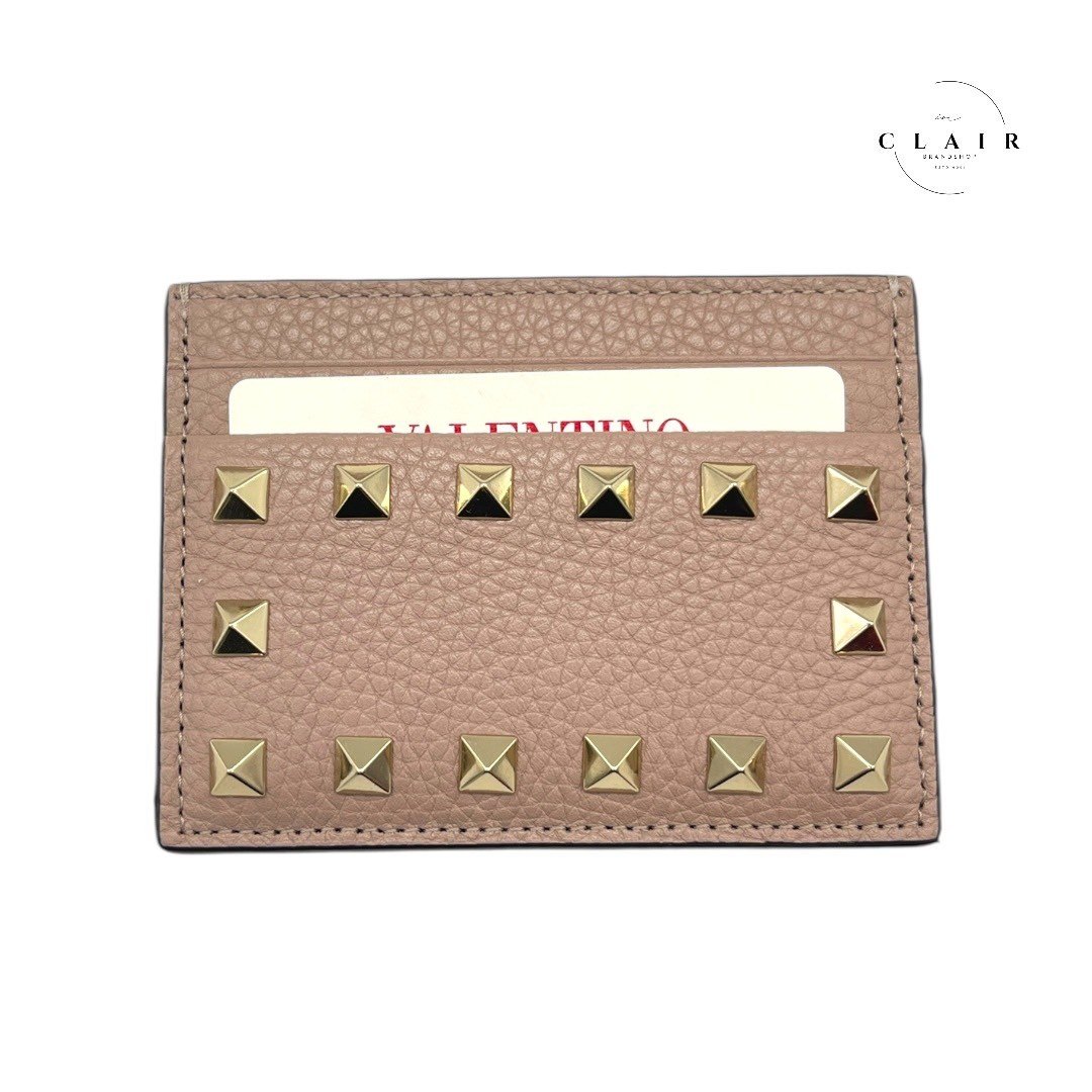 【新品未使用】ヴァレンティノ ガラヴァーニ VALENTINO GARAVANI カードケース パスケース ロックスタッズ ピンク ブランド 定期入れ 新品