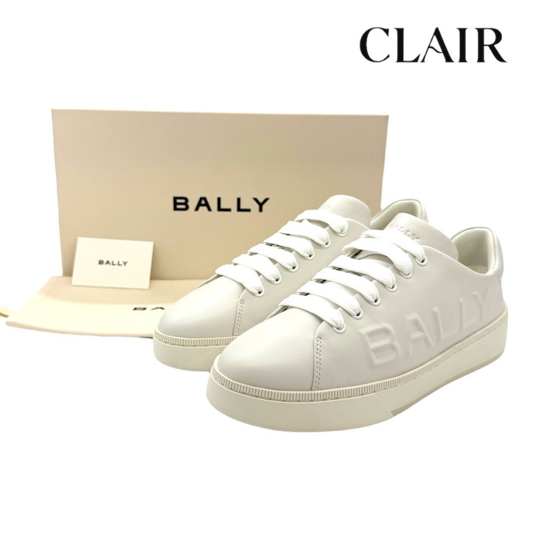 樂天商城 - 【新古品】 未使用 バリー メンズスニーカー エンボス加工 ホワイトレザー BALLY 26.5cm