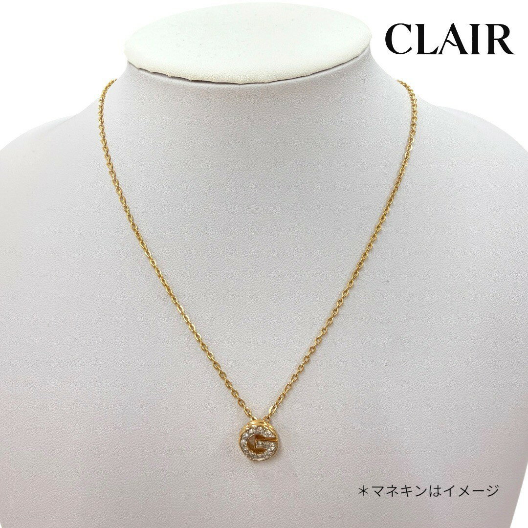Rakuten - 【極美品】ジバンシー ネックレス Gロゴ GP ラインストーン ゴールド クリア ヴィンテージ レディース GIVENCHY