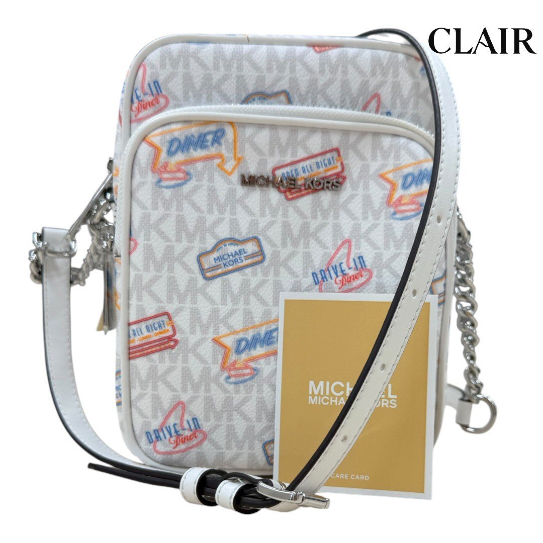 Rakuten - 【新品】マイケルコース MICHAEL KORS ショルダーバッグ ホワイト×マルチ レディース