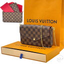 ルイヴィトン バッグ ダミエ（レディース） 【新品】 LOUIS VUITTON N63032 ポシェットフェリシー ダミエ 2WAY チェーンウォレット ショルダーバッグ クラッチ フェリーチェハンドバッグ フェリーチェ 斜め掛け LV FELICIE POCHETTE DAMIER ポーチ付き IC