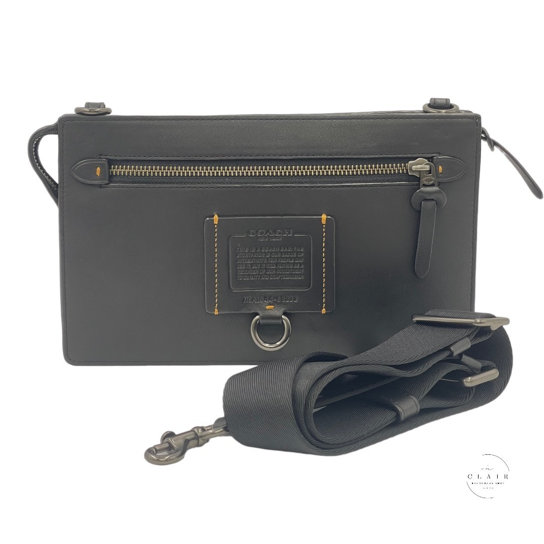 美品 COACH ユニセックス ショルダーバッグ 68232 レザー 黒