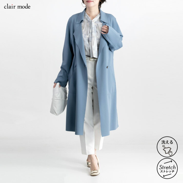 楽天市場】スプリングコート(カラーブルー)(レディース 楽天市場】スプリングコート(カラーブルー)(レディース