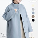 ★3日間限定クーポン配布中★【送料無料】 中綿キルト使いウールライクコート 5色 M-LL レディースファッション アウター コート 膝丈 ミドル丈 裏地付 長...