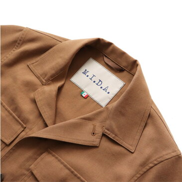 【送料無料】【国内正規品】M.I.D.A / ミダ コットンリネンナイロン ショートスリーブ オーバーシャツ 春夏 メンズ イタリア アメリカ CPO MIDA
