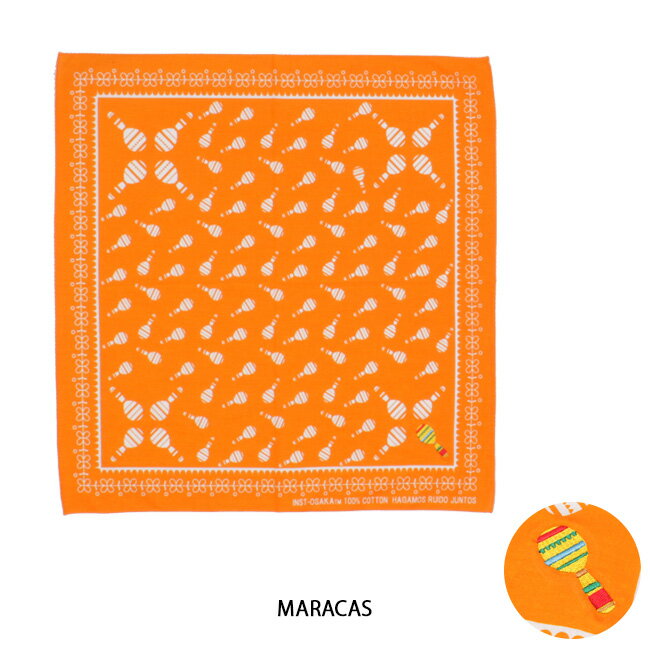 ★インストゥルメンタル MEXICAN BANDANA メキシカンバンダナ IN-095 【 刺繍 ハンカチ 雑貨 】【メール便・代引不可】