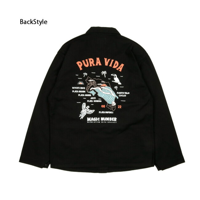 【マラソンクーポン配布中】★MAGICNUMBER マジックナンバー PURA VIDA HERRINGBONE JK (WASHED)プーラビーダヘリンボーンジャケット(ウォッシュド) 22FW-MN029 【 アウター 防寒 アウトドア 】 2