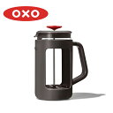 メーカー希望小売価格はメーカーカタログに基づいて掲載していますSpec ブランド名 OXO OUTDOOR オクソーアウトドア 商品名 フレンチプレス メーカー型番 9109300 サイズ 約15.8×19.7cm (直径約10cm)※メーカーサイズ参照 カラー 詳細 &nbsp; 軽量で丈夫な持ち運びに便利なフレンチプレス環境に配慮した食品安全性の高いリサイクルトライタン製カラフェを採用した、軽くて丈夫なフレンチプレスです。やわらかく押しやすいプランジャーのノブと、注ぎやすいエルゴノミックハンドルで、アウトドアシーンでも快適なコーヒータイムを楽しめます。中身の量が見やすい大きい窓が両側に設けられていて便利です。注ぎ口はスリット入りのフィルタが付いていますので、コーヒー粉が漏れにくい設計です。ステンレス製のフィルターは取外してお手入れ可能で清潔にお使いいただけます。漂白剤、電子レンジはご使用いただけません。食器洗い乾燥機がご使用いただけます。【抽出方法】1、90〜96℃のお湯950 mLとコーヒー粉(粗挽)約52g(大さじ10杯)をカラフェに入れる2、スプーンで軽く混ぜる3、4分待つ4、ゆっくりとプランジャーを押し下げる5、カップに注いでできあがり【重さ】340g【容量】950ml ------------------------------------------------------------ ※モニタやPC環境等により実物と多少色合いが異なって見える場合もございます。 ※外箱がある商品につきましては生産、運搬の過程上、商品の箱(外箱)に多少の汚れや、破れ等が生じる場合がございます。 予めご了承の上お買い求め頂きます様、よろしくお願いいたします。 ※パターン生地を使用している商品によってはパターン位置に個体差がございます。予めご了承下さい。 ※一部商品画像にメーカー提供画像を使用している商品もございますので、仕様が予告なく変更される場合がございます。 ※複数のショッピングモールで同時販売しておりますので、在庫切れになってしまう場合がございます。 厳重に注意し在庫システムで管理を行っておりますが、お買い上げいただいた商品が品切れになってしまう場合がございます。 また、人気商品に関しましても複数のお客様が一度に購入を行い、在庫の反映が間に合わずご購入できてしまう場合がございます。 その際はお客様には必ずご連絡をさせていただきますが、万が一入荷予定がない場合はキャンセルさせていただく場合がございます。 大変申し訳ございませんがあらかじめご了承ください。 ※メール便発送対象商品に関しましては、メール便規定料金にてお送りします。 ※ガス缶などをご使用いただく商品の場合、同メーカーのものをご使用いただくことを推奨しております。製品不良などが起こった場合、保証対象外となる場合がございます。 ------------------------------------------------------------