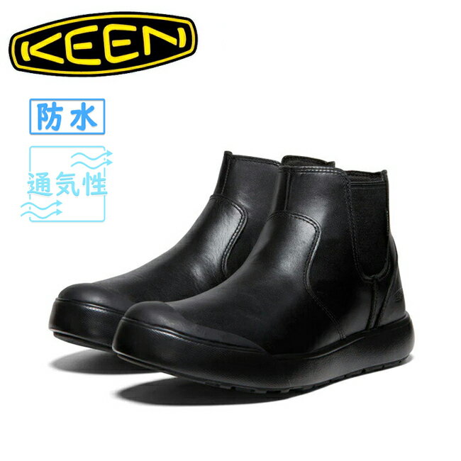 キーン ブーツ レディース ★KEEN キーン ELENA CHELSEA WP エレナチェルシーウォータープルーフ Black/Black 1027864 【 ウィメンズ レディース ブーツ 軽量 靴 アウトドア 防水 】