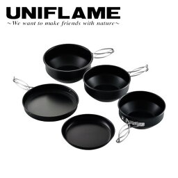 ★UNIFLAME ユニフレーム トレイルポット5 ブラック 667835 【 キャンプ アウトドア 料理 調理器具 セット 】