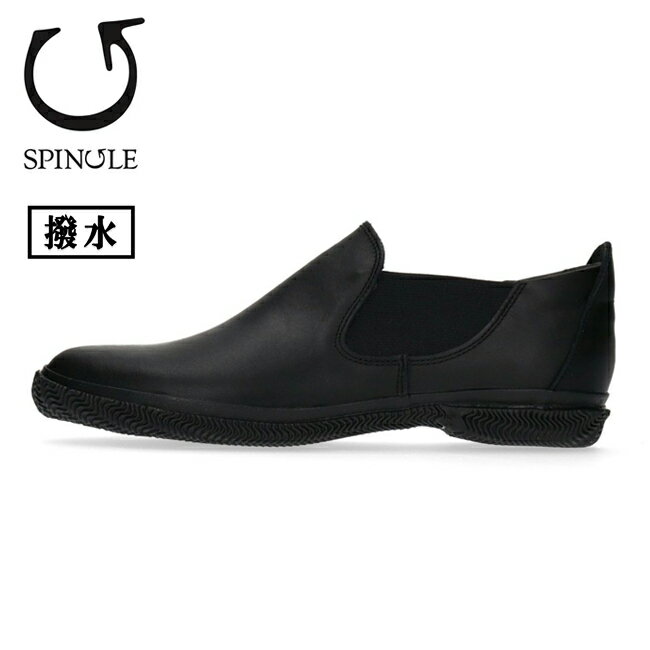 ★【サイズ交換送料無料】SPINGLE MOVE スピングルムーブ SP-6125 Black SP-6125-05 【 靴 スニーカー 撥水 ショート レザー サイドゴア 】