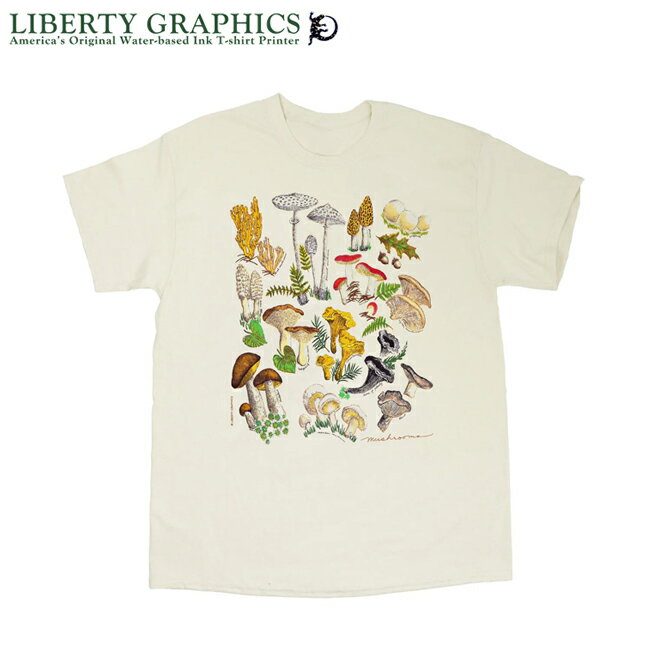 SUKA - ★LIBERTY GRAPHICS リバティーグラフィックス Mushrooms マッシュルームズ Y8U 【 トップス 半袖 Tシャツ タウンユース デイリー アウトドア 】【メール便・代引不可】