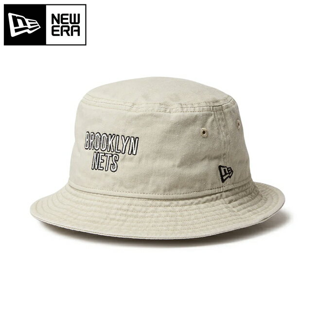 【対象商品2点以上購入で5%OFFクーポン配布中！】★NEWERA ニューエラ バケット01 NBA Bucket Hat ブルックリン・ネッツ ストーン 14388512 【 帽子 ハット バケハ リバーシブル アウトドア キャンプ ユニセックス 】【メール便・代引不可】