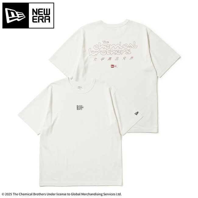 ★NEWERA ニューエラ 半袖 ウォッシュド コットン Tシャツ The Chemical Brothers Block Rockin' Beats オフホワイト 14457268 【 トップス 綿 アウトドア キャンプ 】【メール便・代引不可】