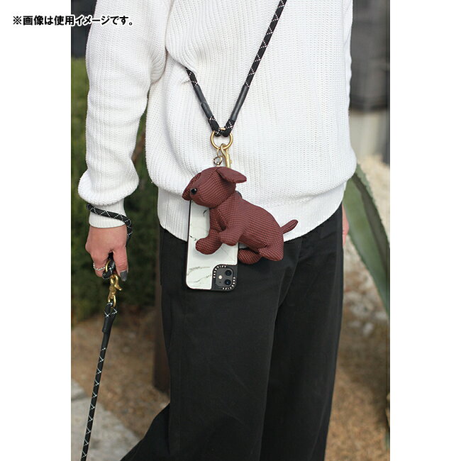 Clapperの【半額！】★DOGS FOR PEACE ドッグスフォーピース HOUNDSTOOTH DOG ICON POUCH 千鳥格子ドッグアイコンポーチ 960015 【 収納 おやつ入れ 犬用品 ペット お散歩グッズ 】｜アングル2