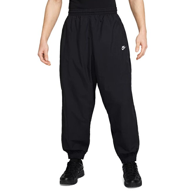 ★NIKE ナイキ クラブ メンズ オーバーサイズドウーブントラックパンツ (010)ブラック/ホワイト HQ6115-010 【 ボトムス ロングパンツ 長ズボン スポーツ アウトドア 】