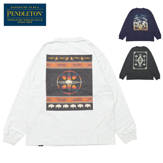 【★クーポン配布中★】★PENDLETON ペンドルトン Back Print LS Tee バックプリントロングスリーブティー 5475-1016 【 トップス 長袖 ロンT 綿 コットン アウトドア 】