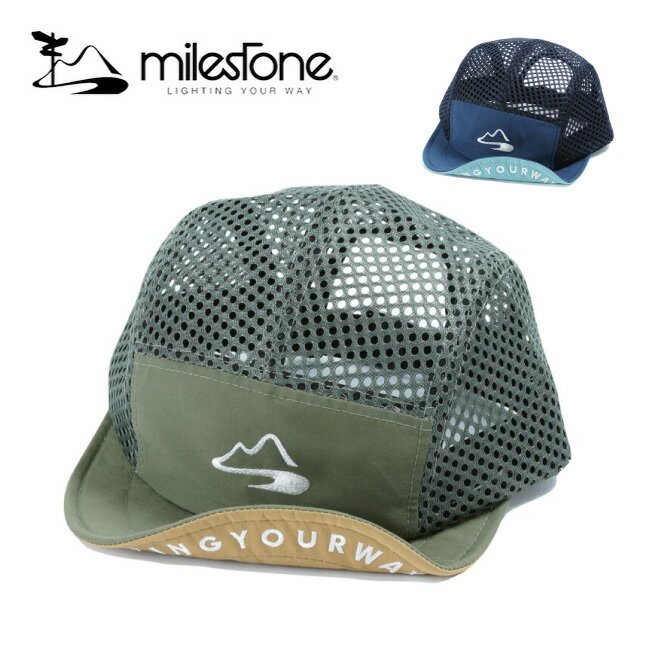 ★milestone マイルストーン original cap オリジナルキャップ MSC-024 【 帽子 トレッキング トレイルランニング ファストパッキング キャンプ アウトドア 】【メール便・代引不可】