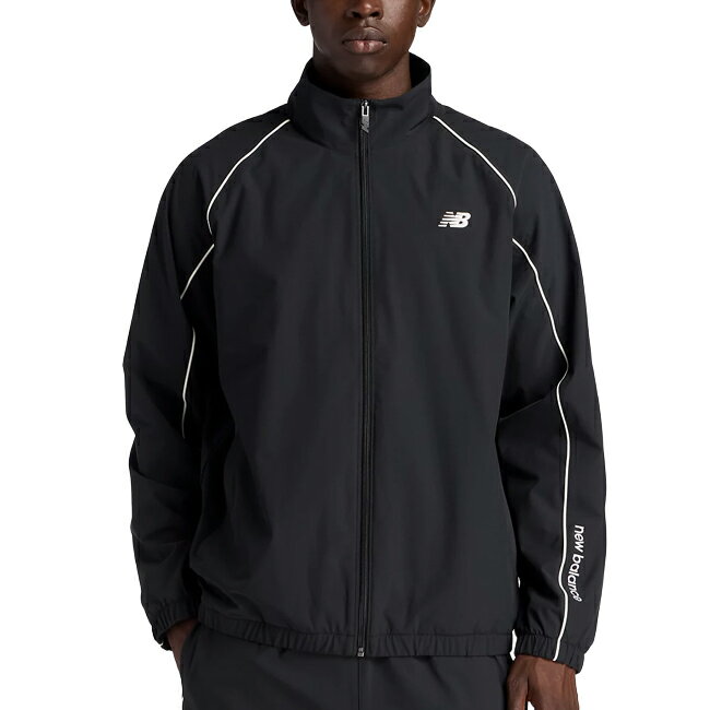 ★New Balance ニューバランス Brushed Tricot Lined Woven Track Jacket ブラッシュドトリコットラインドウーブンジャケット AMJ53171 BK 【 ジャージ トレーニングウェア 速乾 起毛 スポーツ アウトドア 日本正規品 】
