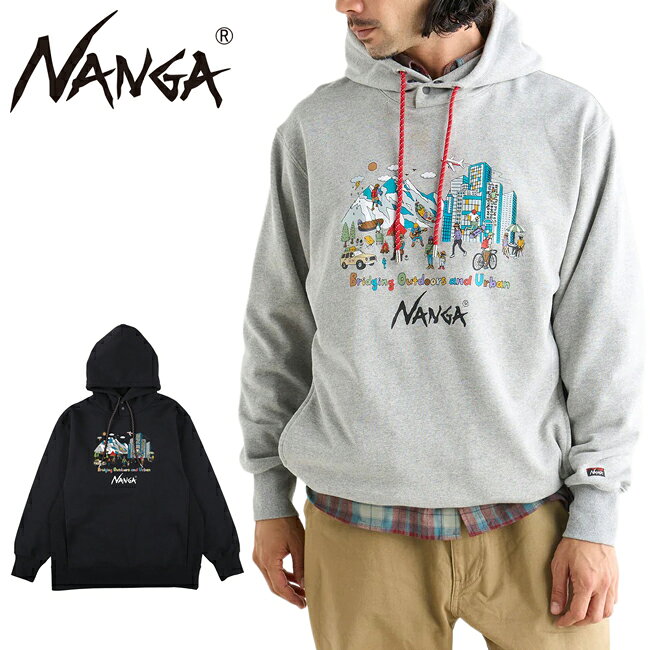 ★NANGA ナンガ ECO HYBRID SWEAT HOODIE/BOU1 エコハイブリッドスウェットフーディーBOU1 N2530-1Q069Z 【 トップス 長袖 プルオーバー トレーナー パーカー ドロップショルダー 軽量 タウンユース トラベル キャンプ アウトドア 】
