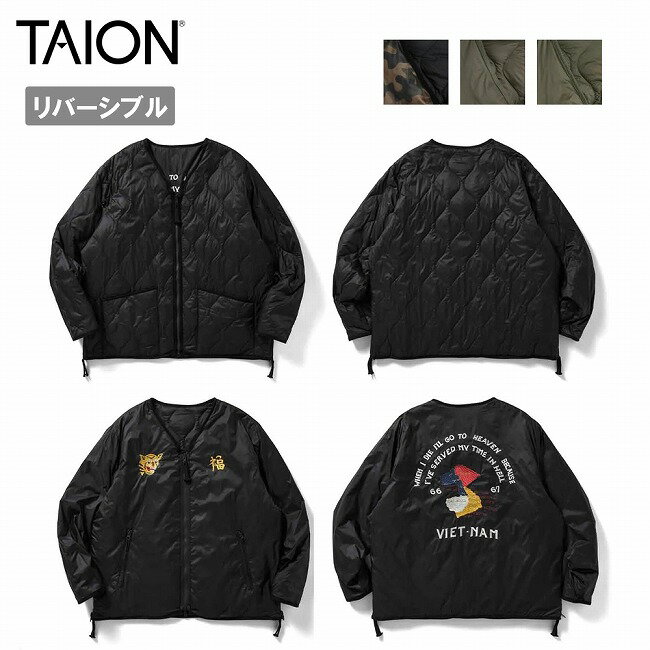 【★クーポン配布中★】★TAION タイオン ジャパンスペシャル リバーシブル ベトジャン ダウンジャケット TAION-JK03JS 【 アウター 防寒 手洗OK コンパクト アウトドア 】
