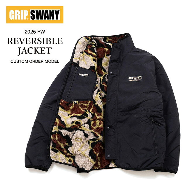 【4/4 20時〜4/10 23時59分限定クーポン配布中】★GRIP SWANY グリップスワニー 別注 REVERSIBLE JKT 4.0 リバーシブルジャケット4.0 GSMJ-197OR 【 アウター 防寒 ボア キャンプ アウトドア 撥水 】