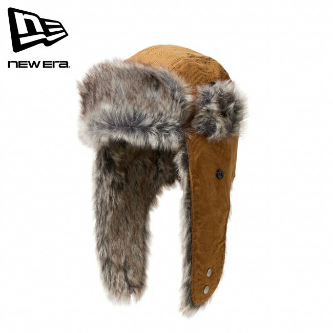 Rakuten - ★NEWERA ニューエラ トラッパー コーデュロイ ウィート 14667625 【 帽子 フライトキャップ 防寒 ウインタースポーツ アウトドア 】