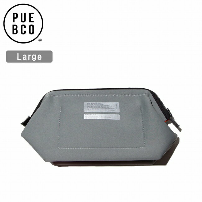 樂天商城 - ★PUEBCO プエブコ WIRED POUCH Large ワイヤードポーチ Light Gray×Orange 502335 【 カバン 収納 小物入れ 雑貨 アウトドア キャンプ トラベル 旅行 登山 】