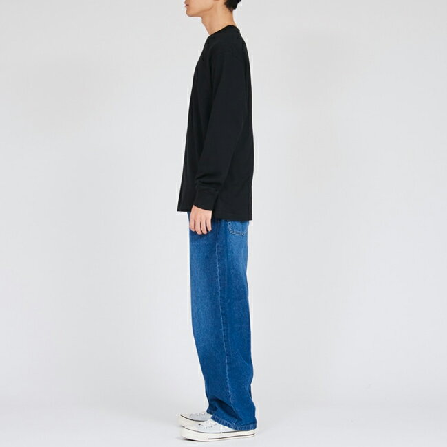 ★Hanes ヘインズ 1P KURO Long Sleeve T-Shirt 1PクロロングスリーブTシャツ HM4-D202 【 トップス 長袖 パックT タグレス 綿 コットン アウトドア 】【メール便・代引不可】
