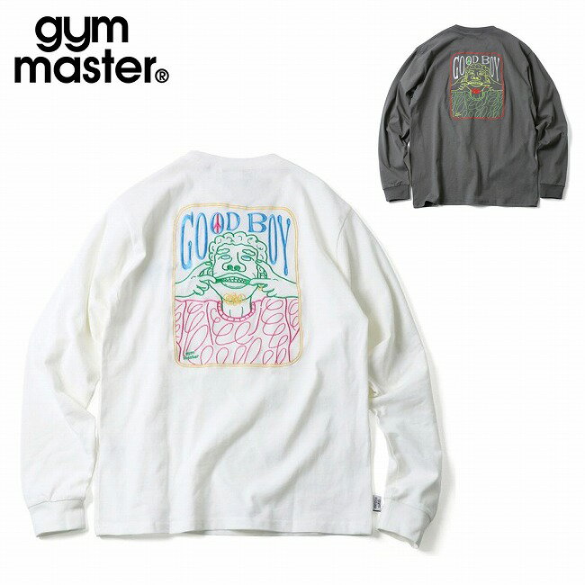【4/4 20時〜4/10 23時59分限定クーポン配布中】★gym master ジムマスター 7.4oz GOOD BOY刺繍ロンTee G621769 【 Tシャツ 長袖 コットン 綿 トップス アウトドア 】【メール便・代引不可】
