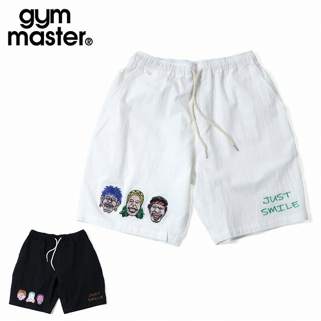 Rakuten - ★gym master ジムマスター JUST SMILE 刺繍ショーツ G721750 【 ボトムス ショートパンツ 短パン アウトドア コットン 綿 】