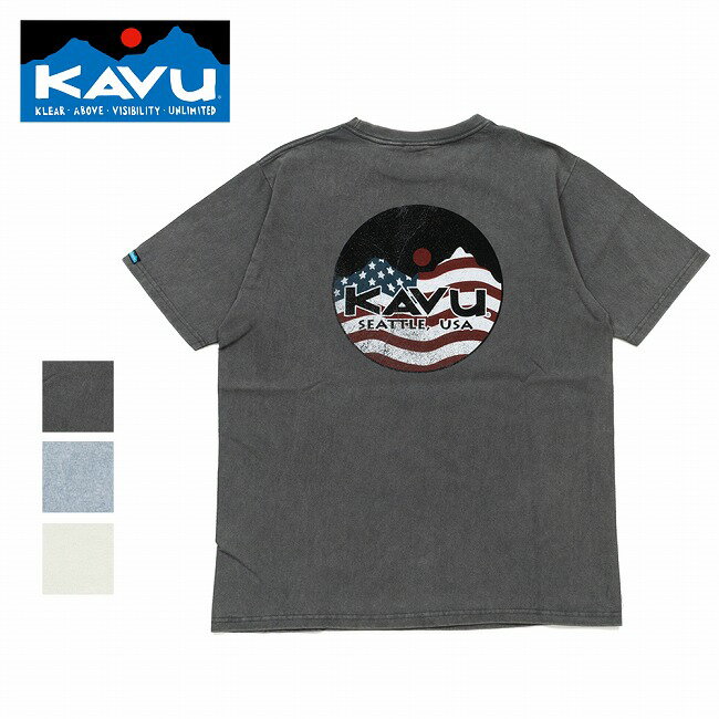 Rakuten - ★KAVU カブー USA Logo Tee USAロゴティー 19822419 【 Tシャツ トップス 半袖 コットン 綿 アウトドア 】【メール便・代引不可】