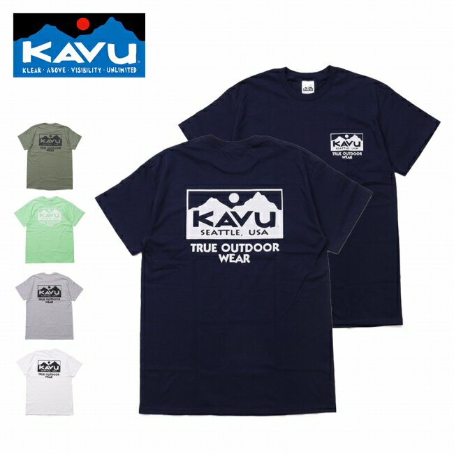 Rakuten - ★KAVU カブー True Logo Tee トゥルーロゴティー 19822465 【 トップス 半袖 コットン アウトドア 】【メール便・代引不可】