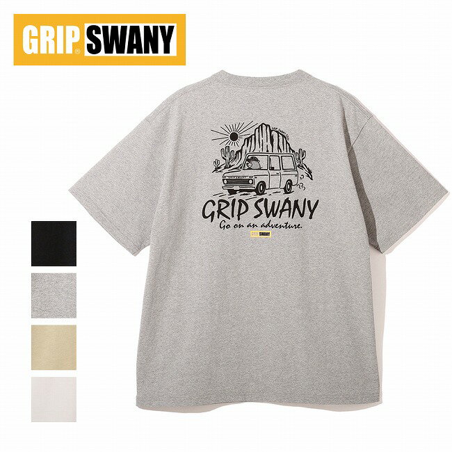 Rakuten - 【6/4 20:00〜6/11 1:59限定クーポン配布中】★GRIP SWANY グリップスワニー TRAVERING BEAR TEE トラベリングベアティー GSMCT-121 【 Tシャツ トップス 半袖 コットン 綿 キャンプ アウトドア 】【メール便・代引不可】