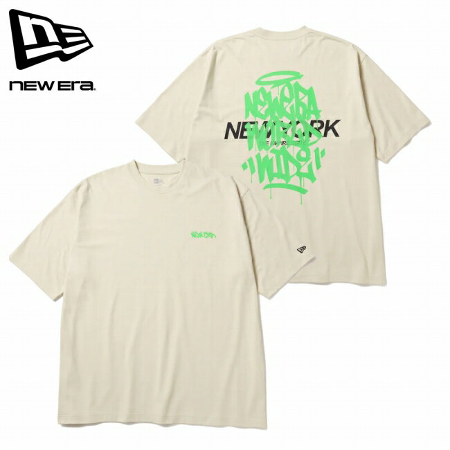 Rakuten - ★NEWERA ニューエラ 半袖 オーバーサイズド コットン Tシャツ Tagging クリーム 14856666 【 トップス ショートスリーブ 綿 アウトドア ユニセックス 】【メール便・代引不可】