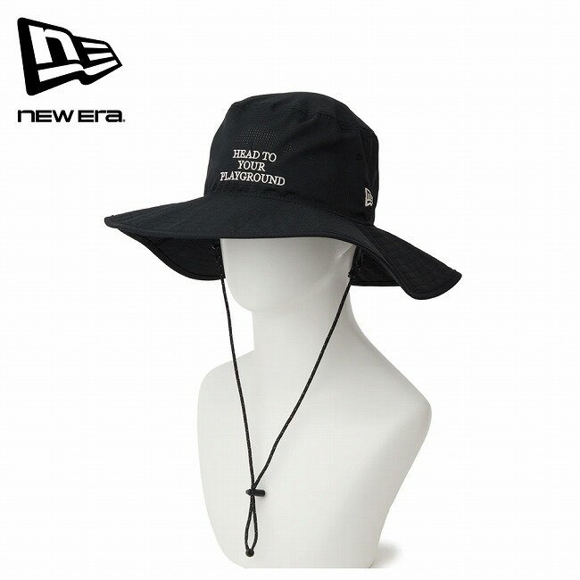 Rakuten - ★NEWERA ニューエラ アドベンチャーワイドブリム Tech Air HTYP ブラック 14774355 【 帽子 ハット 日除け 撥水 通気 テック生地 ユニセックス 抗菌 軽量 レジャー 海辺 水辺 アウトドア 】