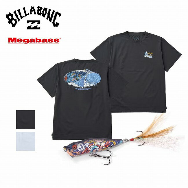 ★BILLABONG×MEGABASS ビラボン×メガバス Surf Flex T-Shirts POPX SET サーフフレックスTシャツPOPXセット BG01A863 【 トップス Tシャツ 半袖 コラボ 吸水 速乾 伸縮 UVカット 水陸両用 釣り ルアー キャンプ アウトドア 】