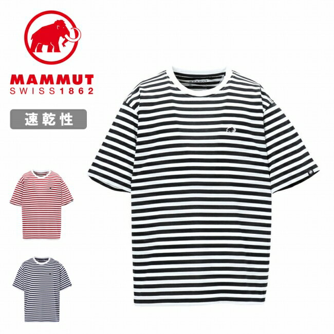 Rakuten - 【6/4 20:00〜6/11 1:59限定クーポン配布中】★MAMMUT マムート Mammut Stripe T-Shirt マムートストライプTシャツAF 1017-07450 【 トップス 速乾 半袖 キャンプ アウトドア 】