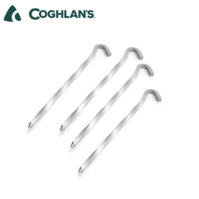 【ブラックフライデー限定クーポン配布!】★COGHLANS コフラン スチュワーテントペグ 4本セット シルバー 11210251000000 【 テント ター...