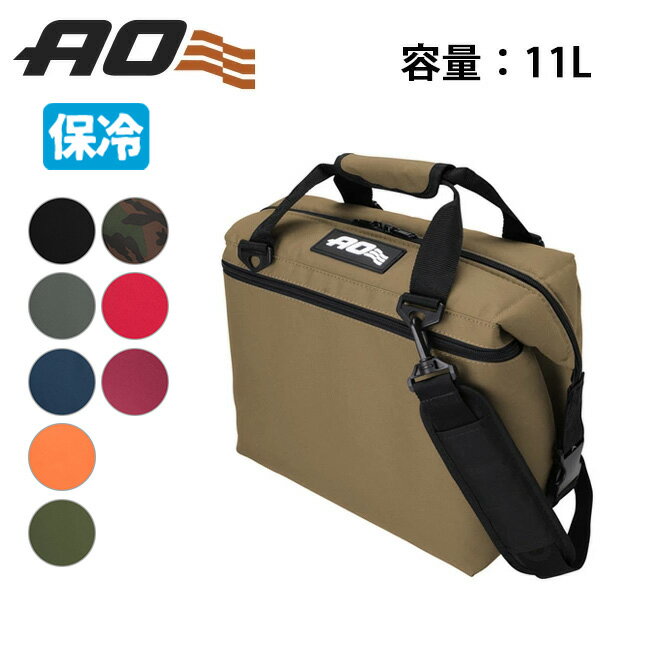 ★AO Coolers エーオークーラーズ 12パックキャンバスソフトクーラー AO12BK/CH/NB/RD/OR/TA/OL/CAMO/CDTN 【 防災 クーラーボックス 保冷バック アウトドア 】