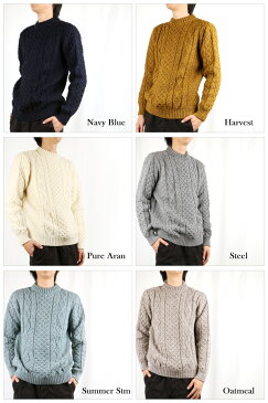 ケリーウーレンミルズ Kerry Woollen Mills セーター Aran Cable Crew Neck LITE 【服】クルーネック