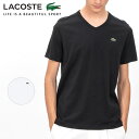 LACOSTE ラコステ ベーシックVネックTシャツ (半袖) TH632EM 【Tシャツ/半袖/メンズ/アウトドア】【メール便・代引不可】