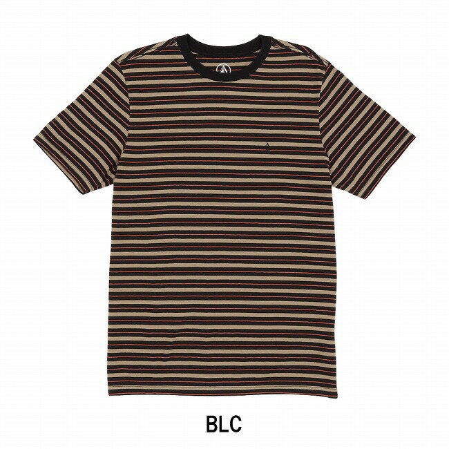 ★VOLCOM ボルコム Parables Stripes Crew パラブルズストライプスクルー A0102100 【 トップス 半袖 Tシャツ モダンフィット アウトドア 】【メール便・代引不可】